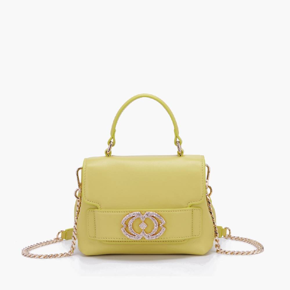 La Carrie BORSA A MANO LOGO GIALLA