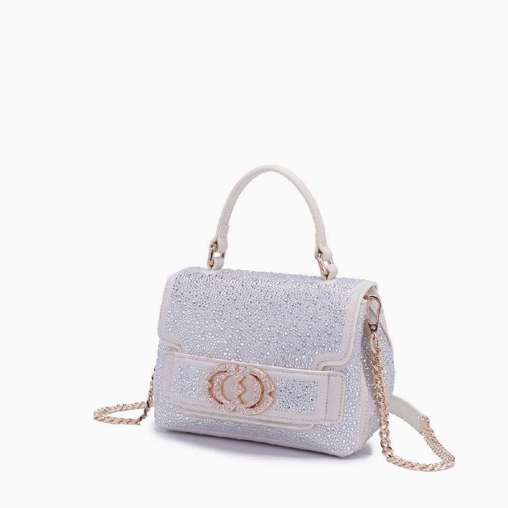 La Carrie BORSA A MANO LOGO IVORY