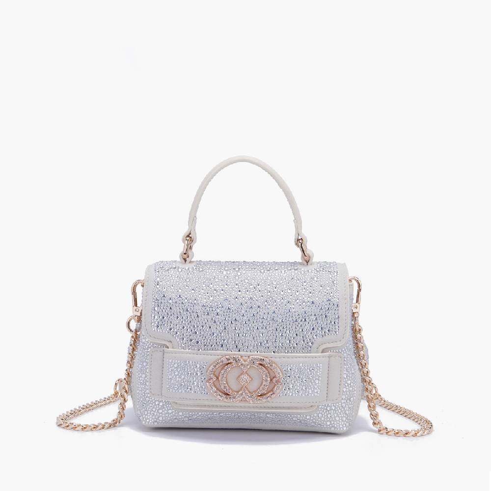 La Carrie BORSA A MANO LOGO IVORY