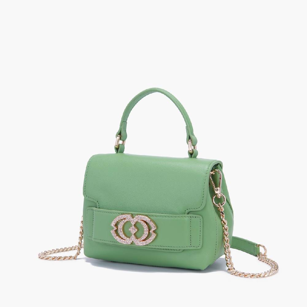 La Carrie BORSA A MANO LOGO PISTACCHIO