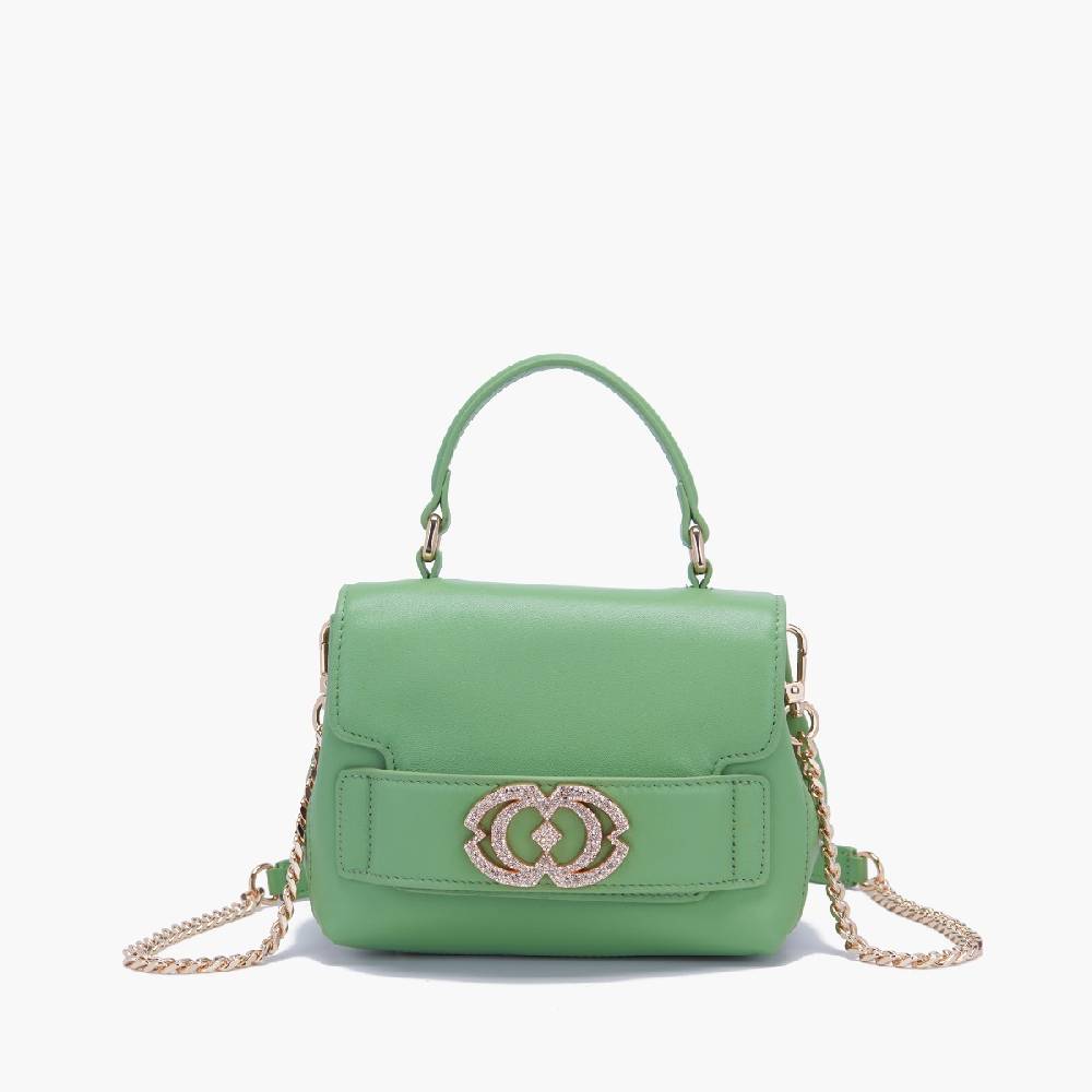 La Carrie BORSA A MANO LOGO PISTACCHIO