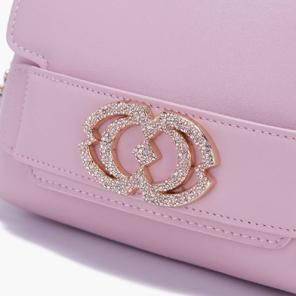 La Carrie BORSA A MANO LOGO ROSA