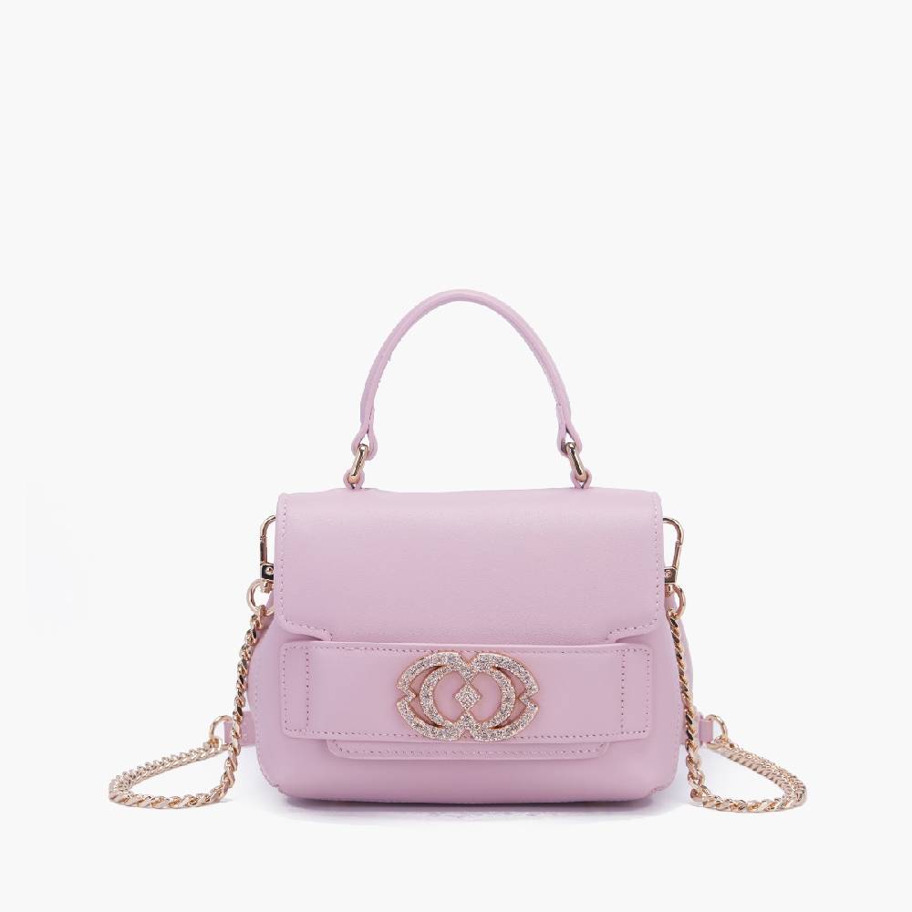 La Carrie BORSA A MANO LOGO ROSA