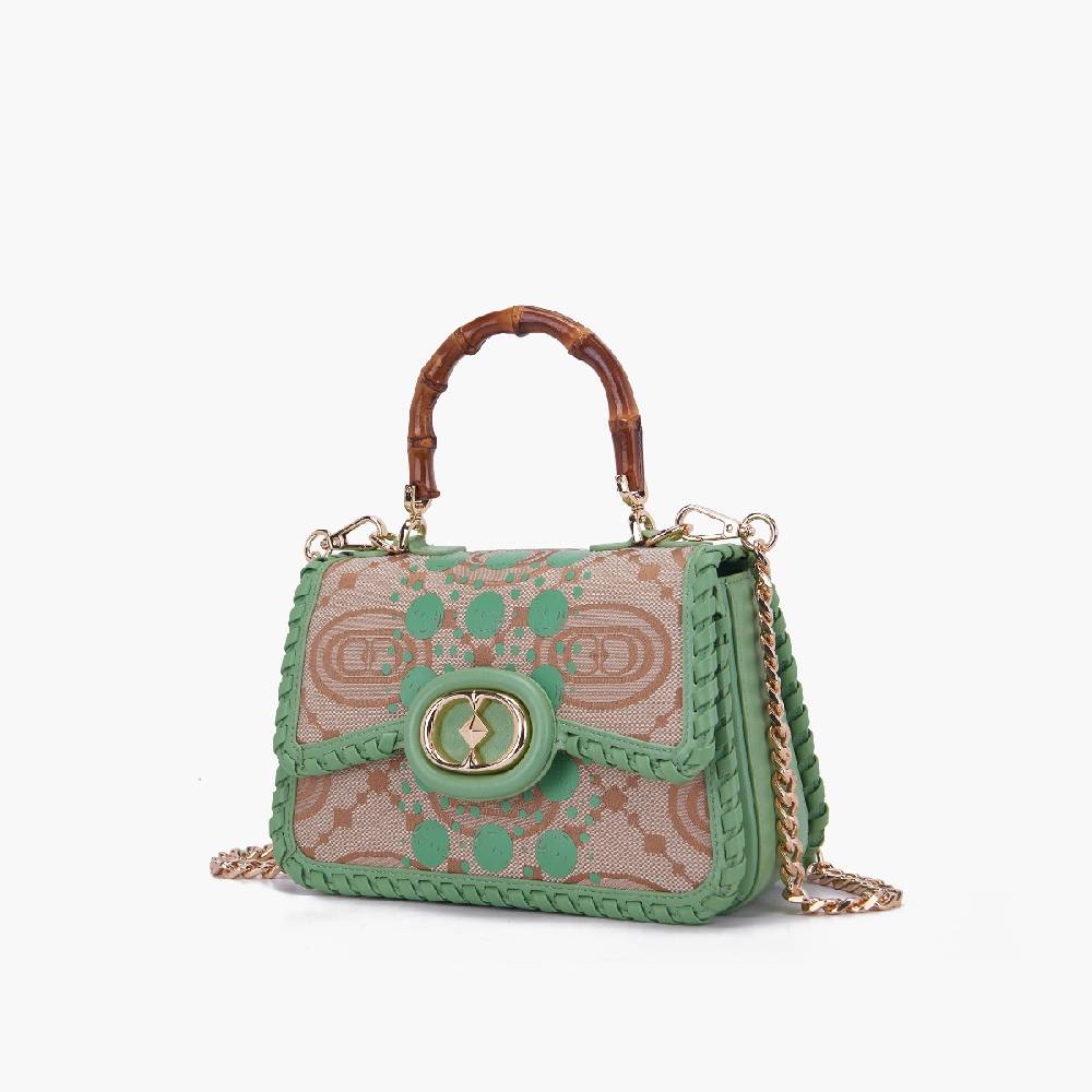 La Carrie BORSA A MANO MONOGRAM PISTACCHIO