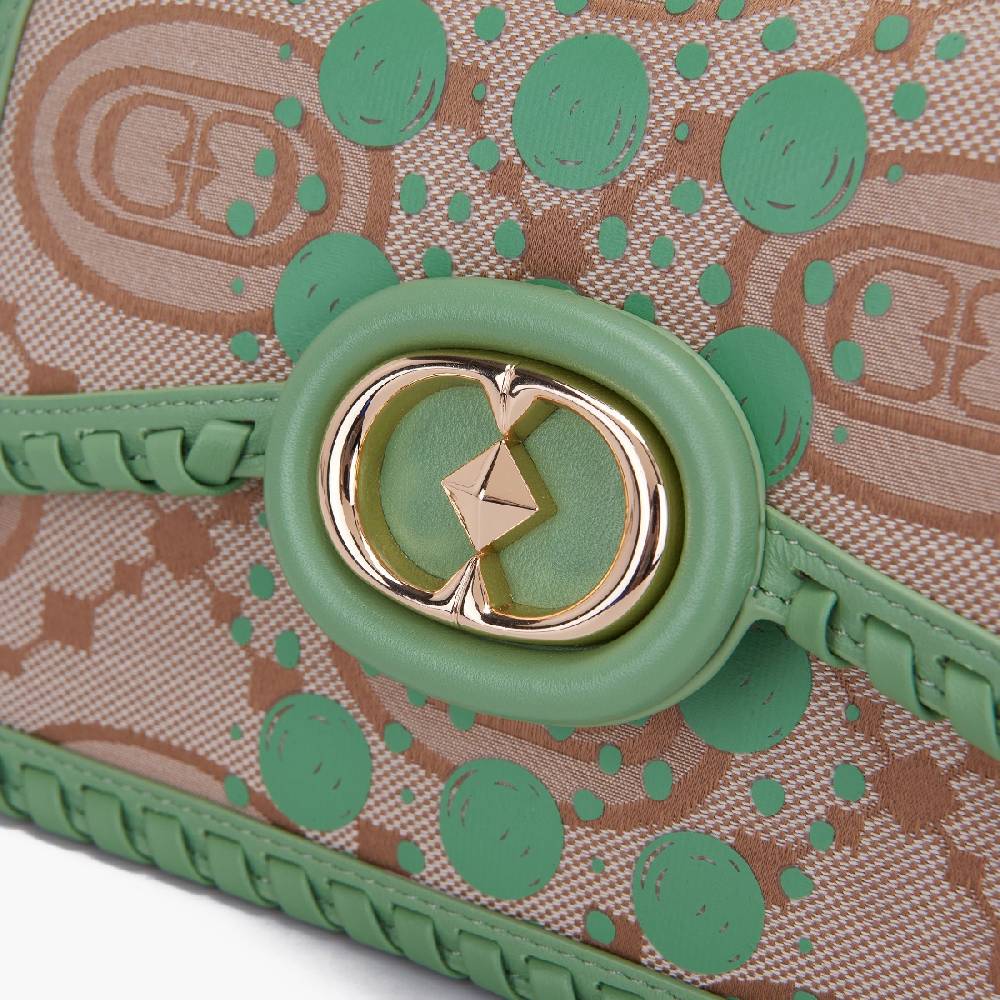 La Carrie BORSA A MANO MONOGRAM PISTACCHIO