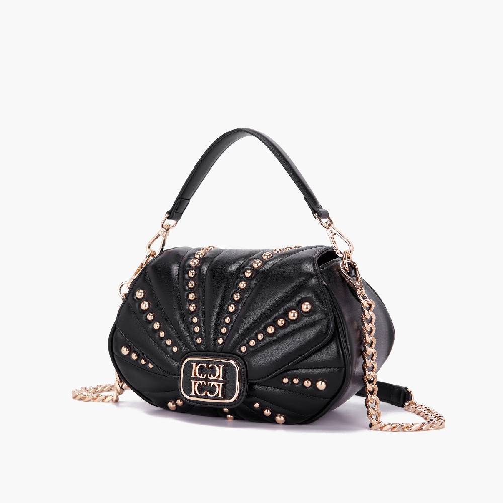 La Carrie BORSA A MANO OYSTER NERA