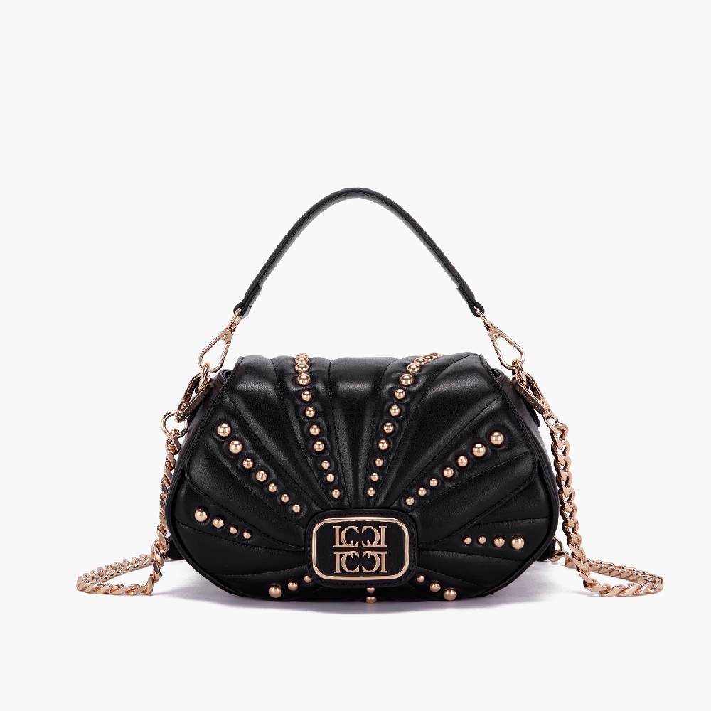 La Carrie BORSA A MANO OYSTER NERA