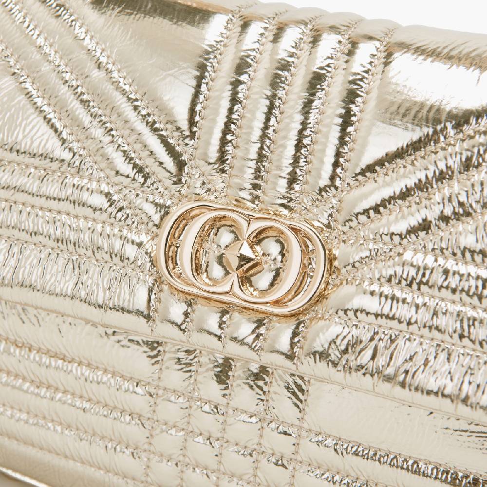 La Carrie BORSA A MANO SHINY GOLD