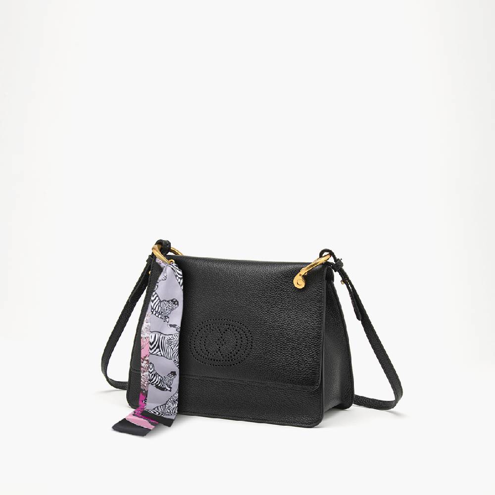 La Carrie BORSA A SPALLA DRILLED NERA