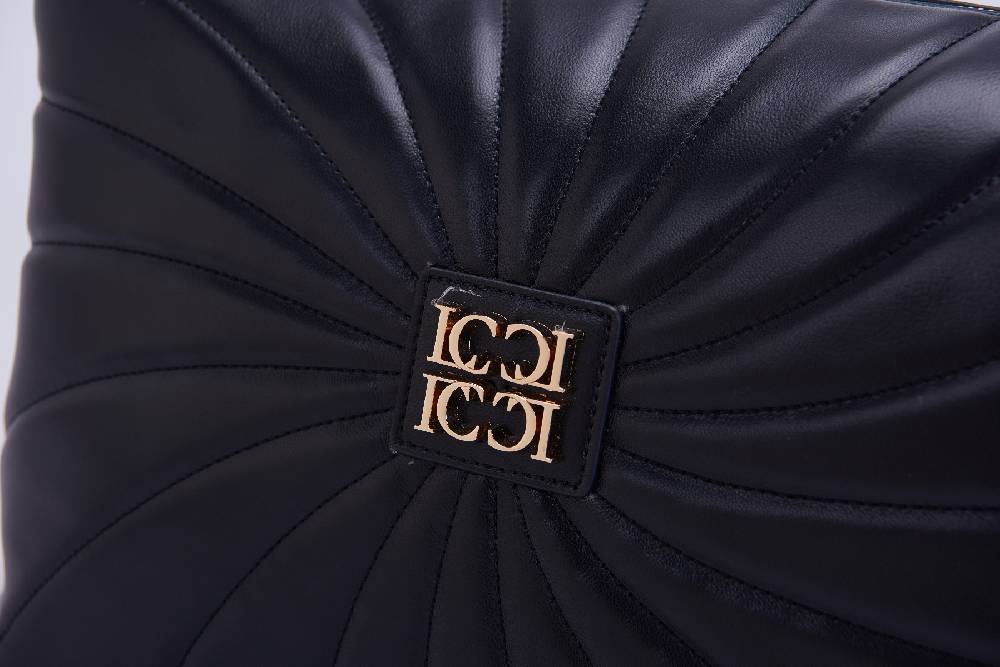 La Carrie BORSA A SPALLA OYSTER NERA