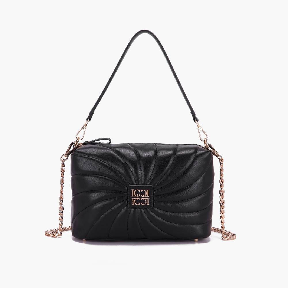 La Carrie BORSA A SPALLA OYSTER NERA