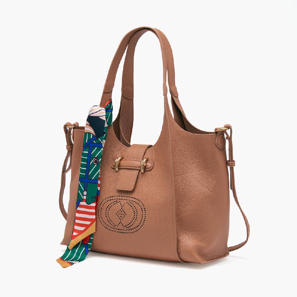 La Carrie BORSA SHOPPING DRILLED SAFARI