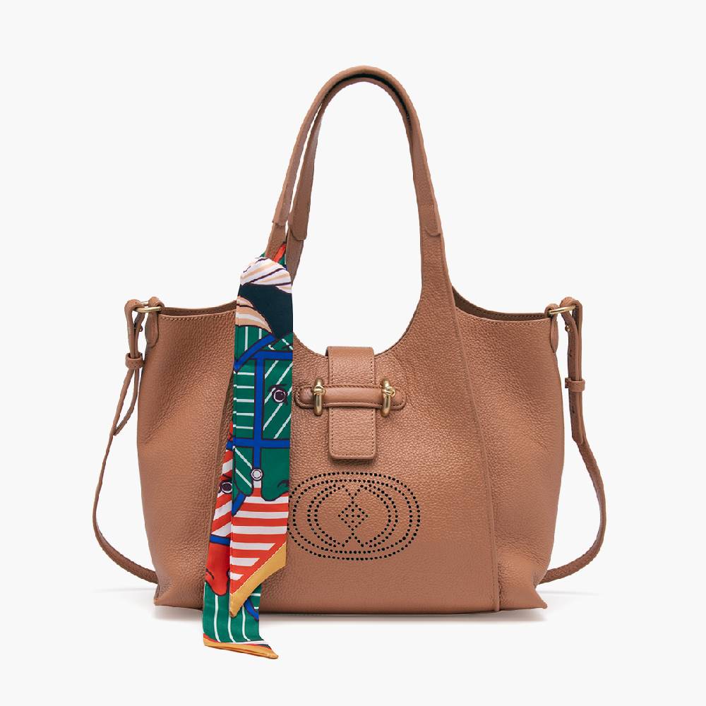 La Carrie BORSA SHOPPING DRILLED SAFARI