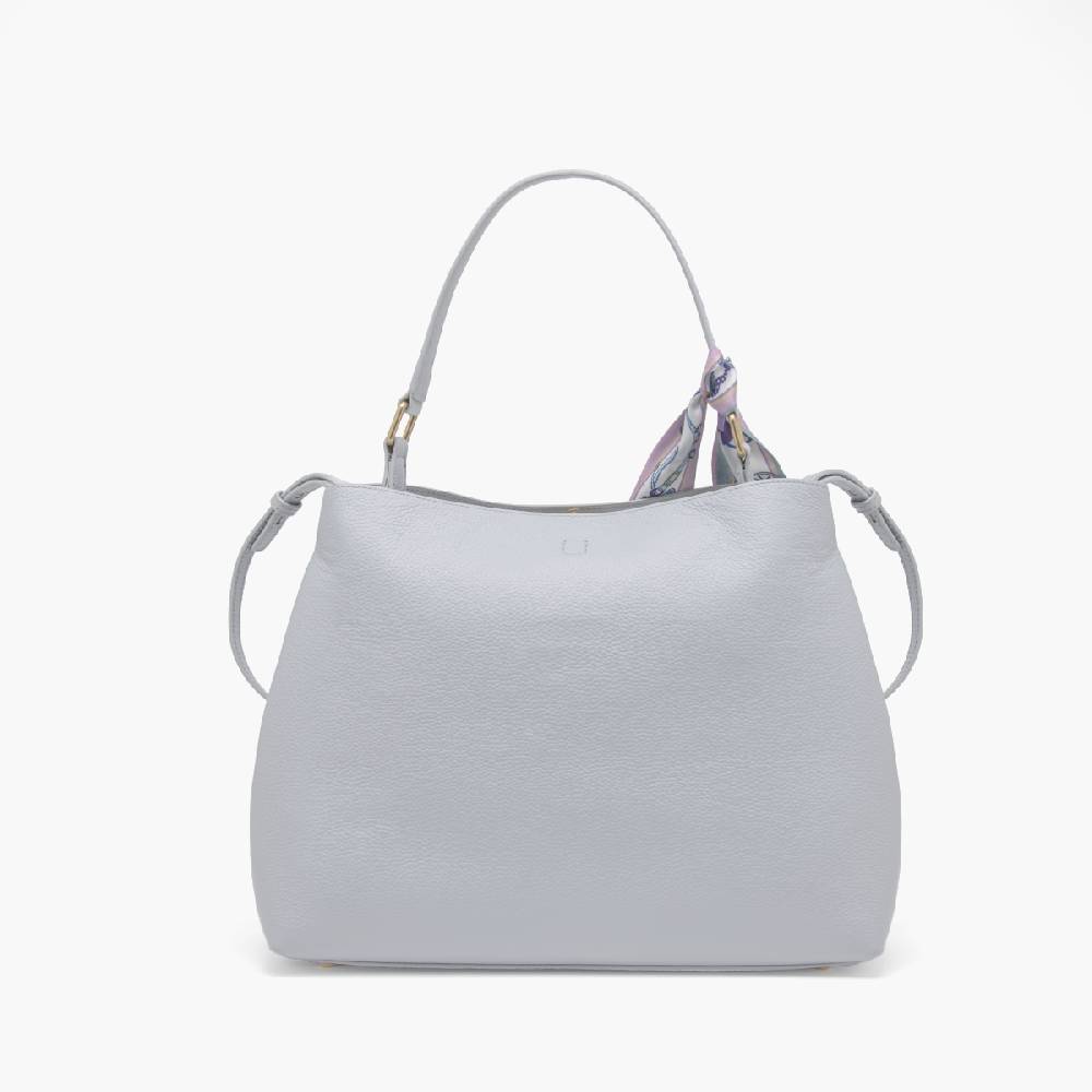 La Carrie BORSA SHOPPING DRILLED SKY