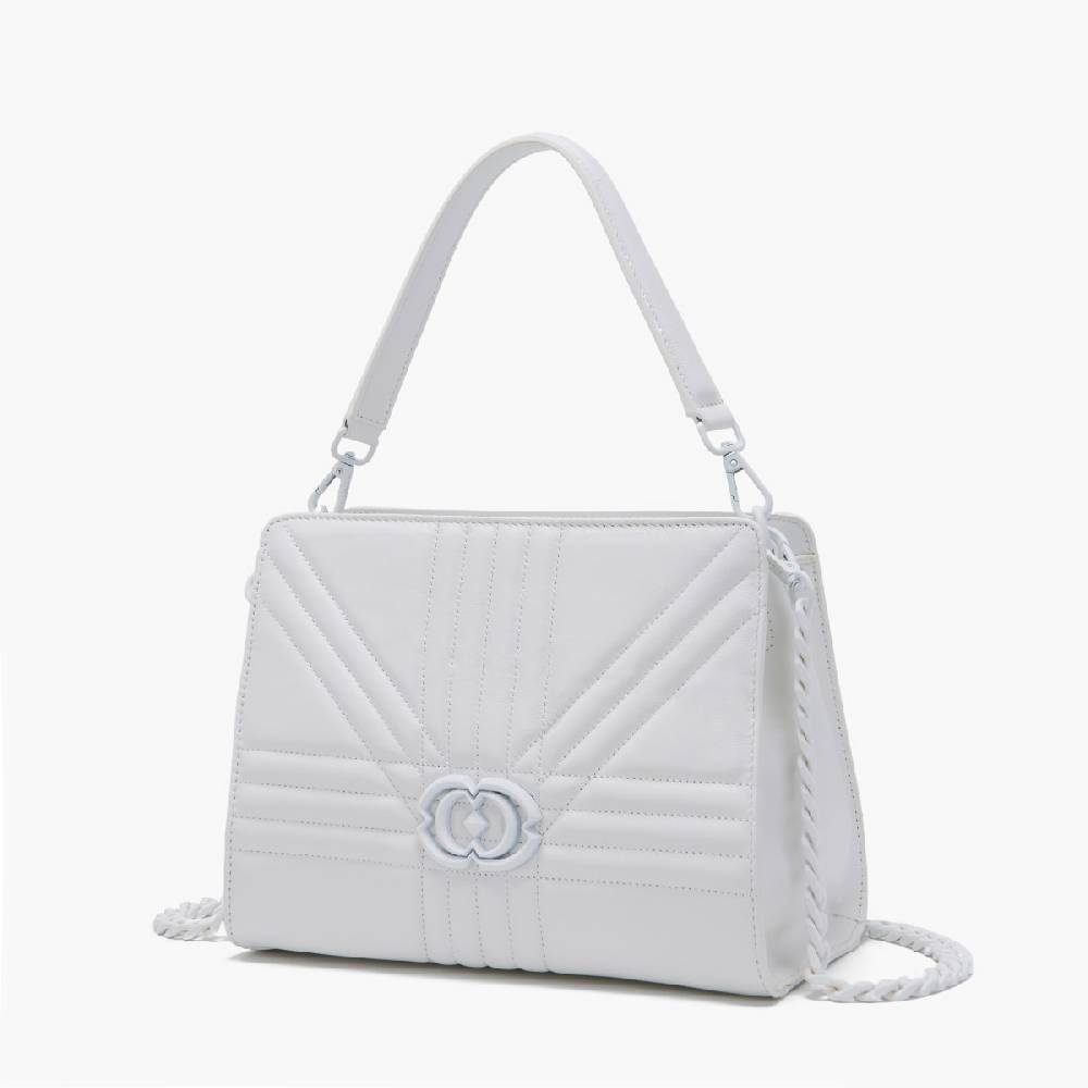 La Carrie BORSA SHOPPING GRATE BIANCA