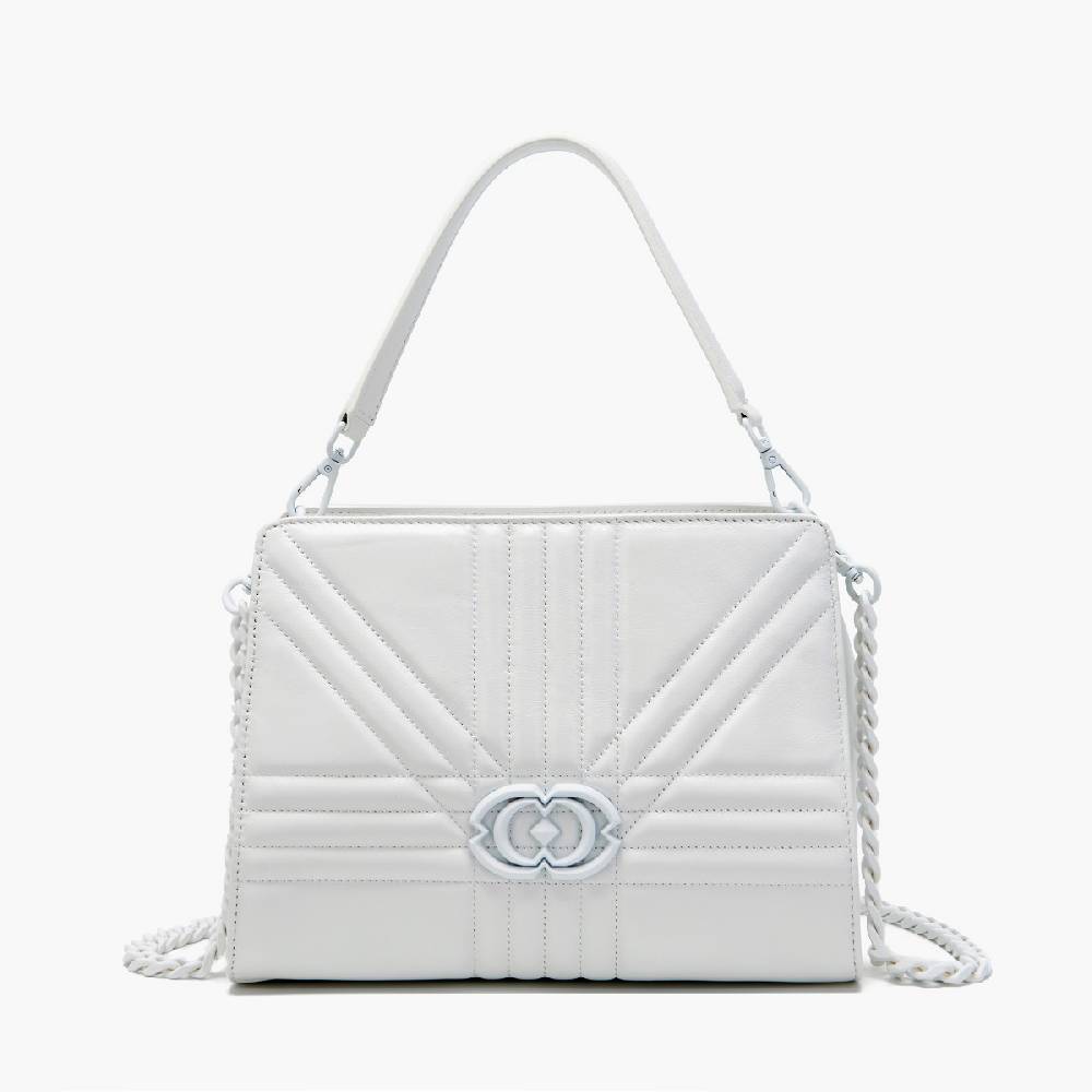 La Carrie BORSA SHOPPING GRATE BIANCA