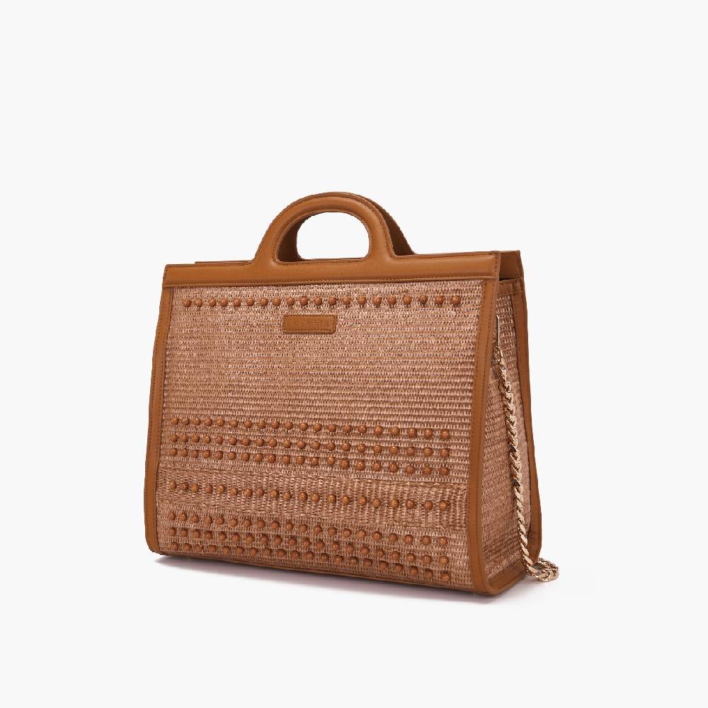 La Carrie BORSA SHOPPING MALIBU CUOIO