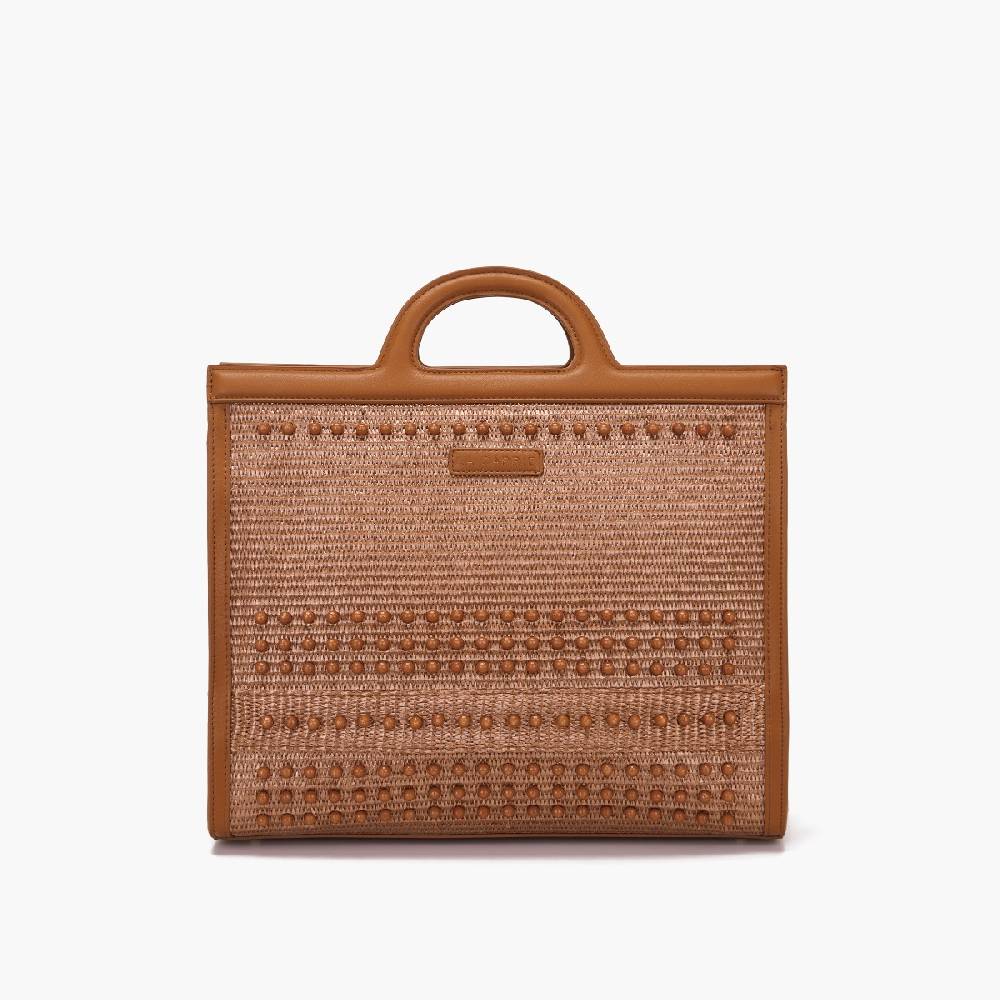 La Carrie BORSA SHOPPING MALIBU CUOIO