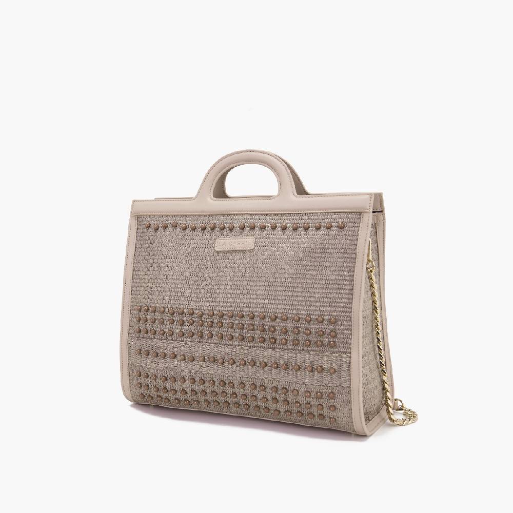 La Carrie BORSA SHOPPING MALIBU IVORY