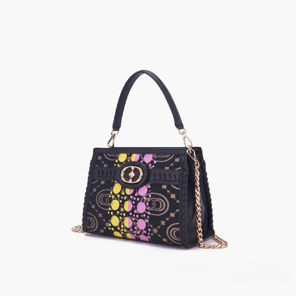 La Carrie BORSA SHOPPING MONOGRAM BLACK