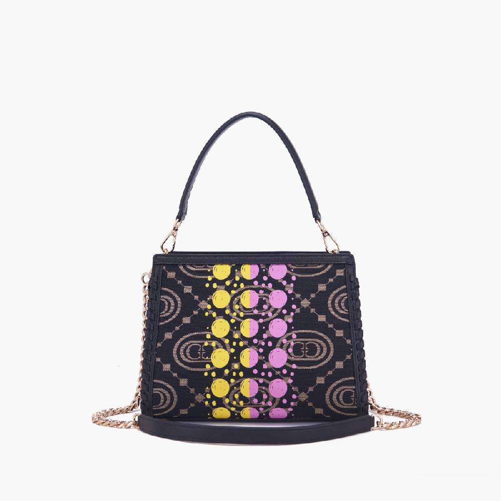 La Carrie BORSA SHOPPING MONOGRAM BLACK