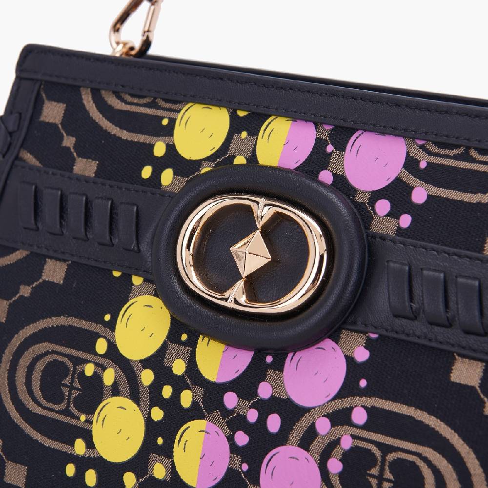 La Carrie BORSA SHOPPING MONOGRAM BLACK