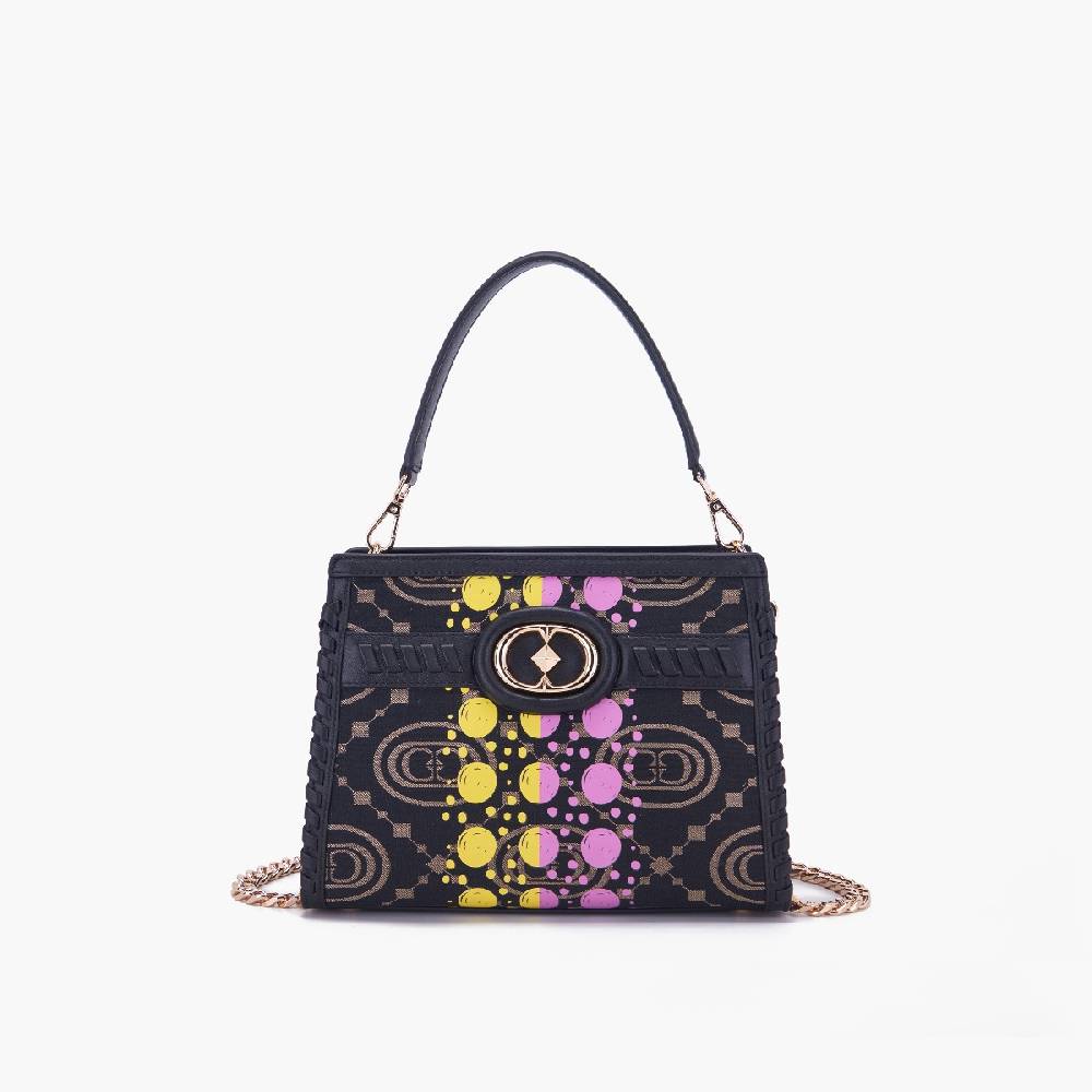 La Carrie BORSA SHOPPING MONOGRAM BLACK