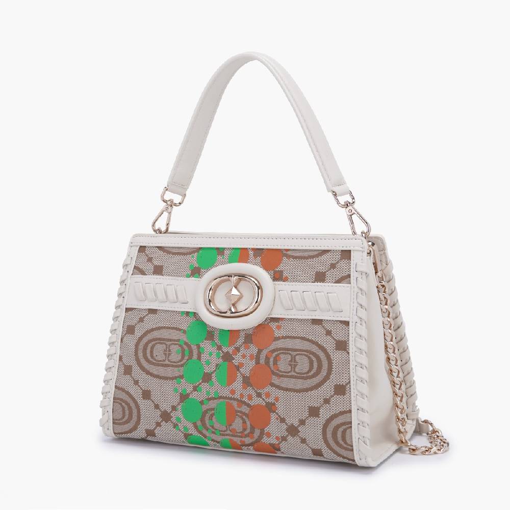 La Carrie BORSA SHOPPING MONOGRAM IVORY