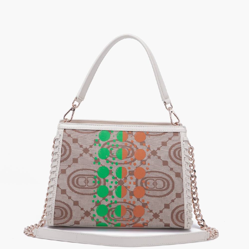 La Carrie BORSA SHOPPING MONOGRAM IVORY