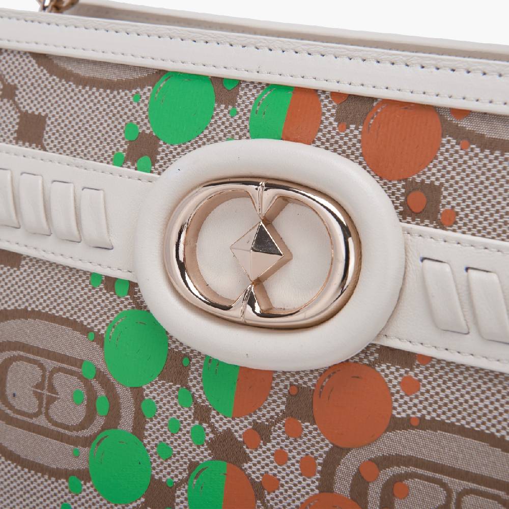 La Carrie BORSA SHOPPING MONOGRAM IVORY