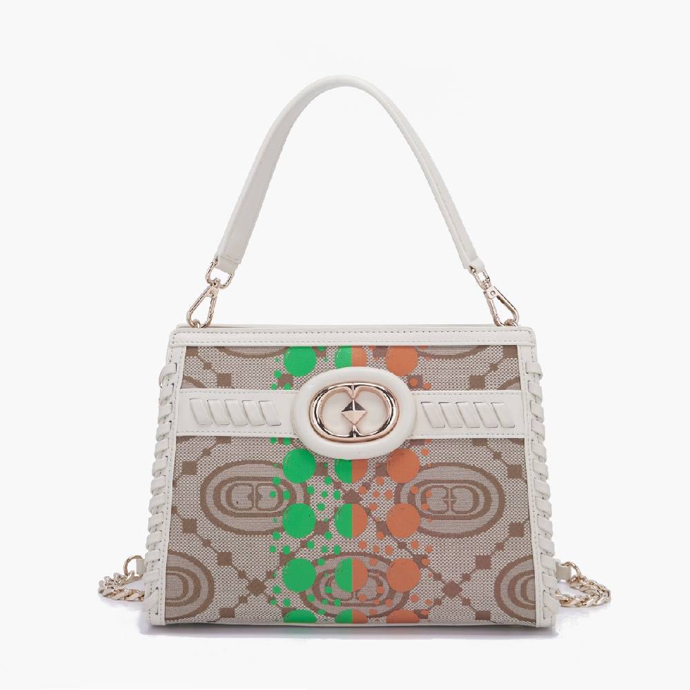 La Carrie BORSA SHOPPING MONOGRAM IVORY