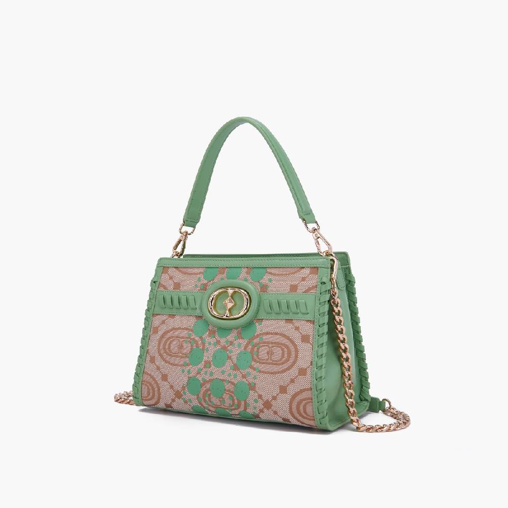 La Carrie BORSA SHOPPING MONOGRAM PISTACCHIO