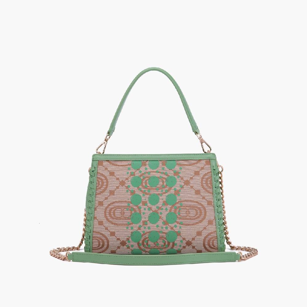 La Carrie BORSA SHOPPING MONOGRAM PISTACCHIO