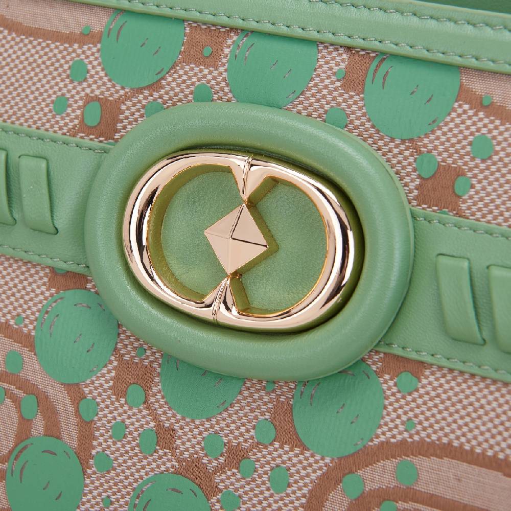 La Carrie BORSA SHOPPING MONOGRAM PISTACCHIO