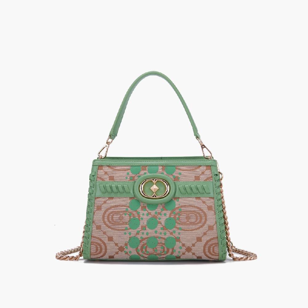 La Carrie BORSA SHOPPING MONOGRAM PISTACCHIO