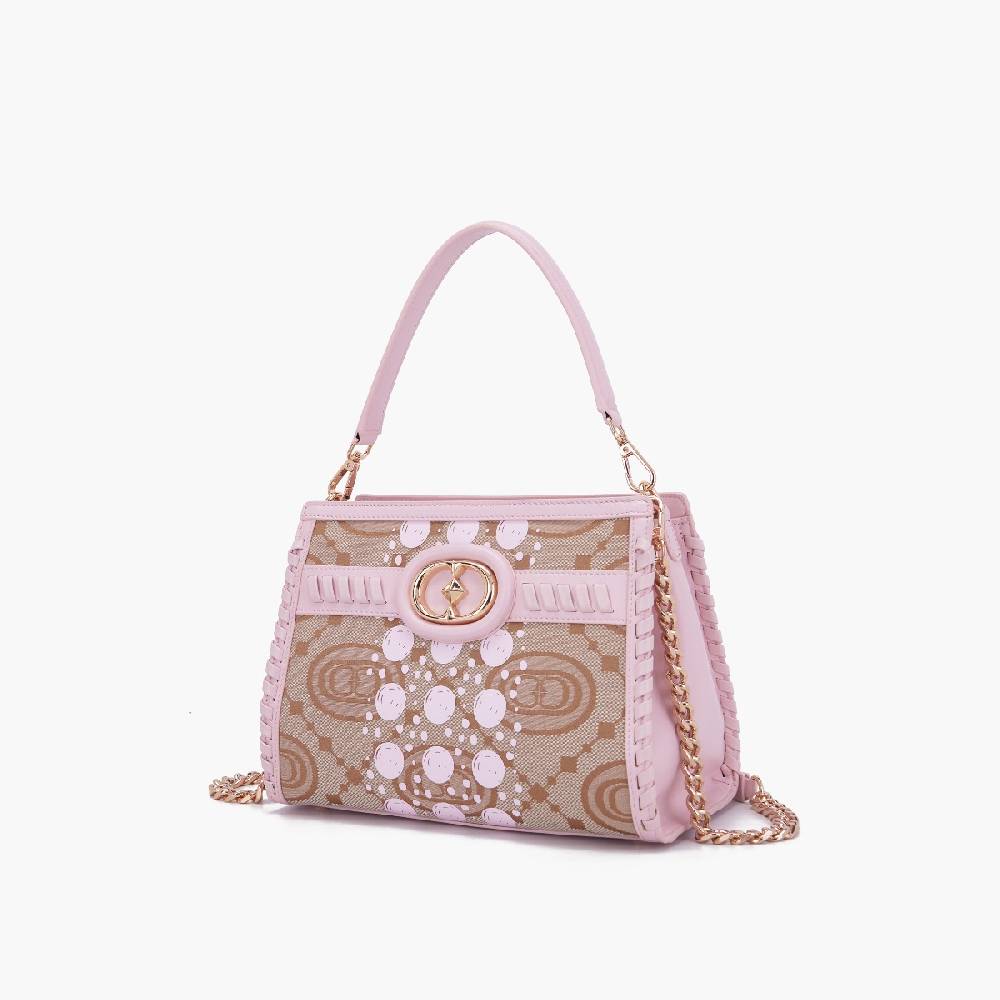 La Carrie BORSA SHOPPING MONOGRAM ROSA