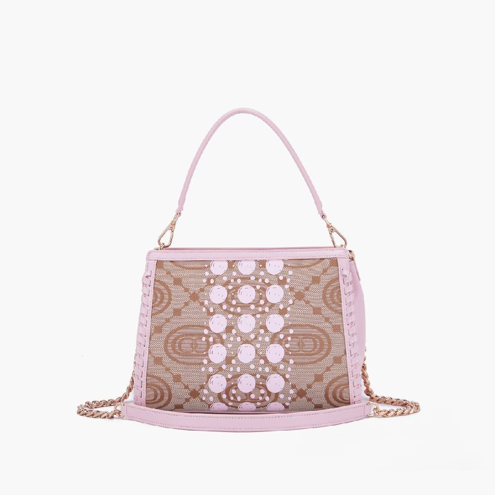 La Carrie BORSA SHOPPING MONOGRAM ROSA