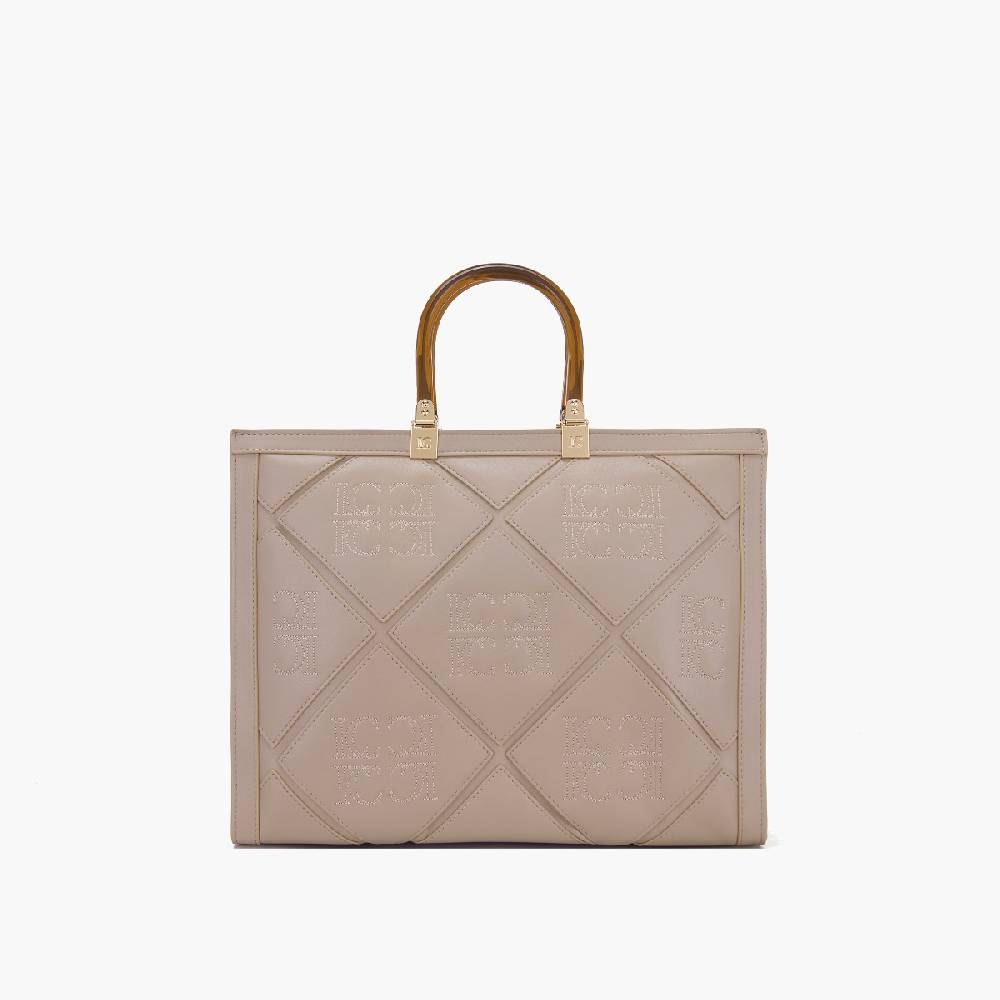 La Carrie BORSA SHOPPING PICHT TAUPE