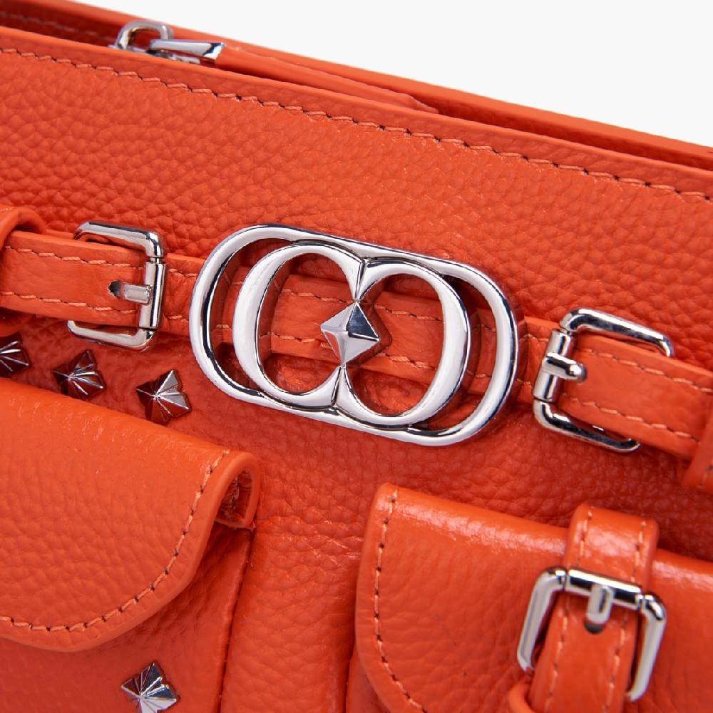 La Carrie BORSA SHOPPING ROCK ARANCIONE