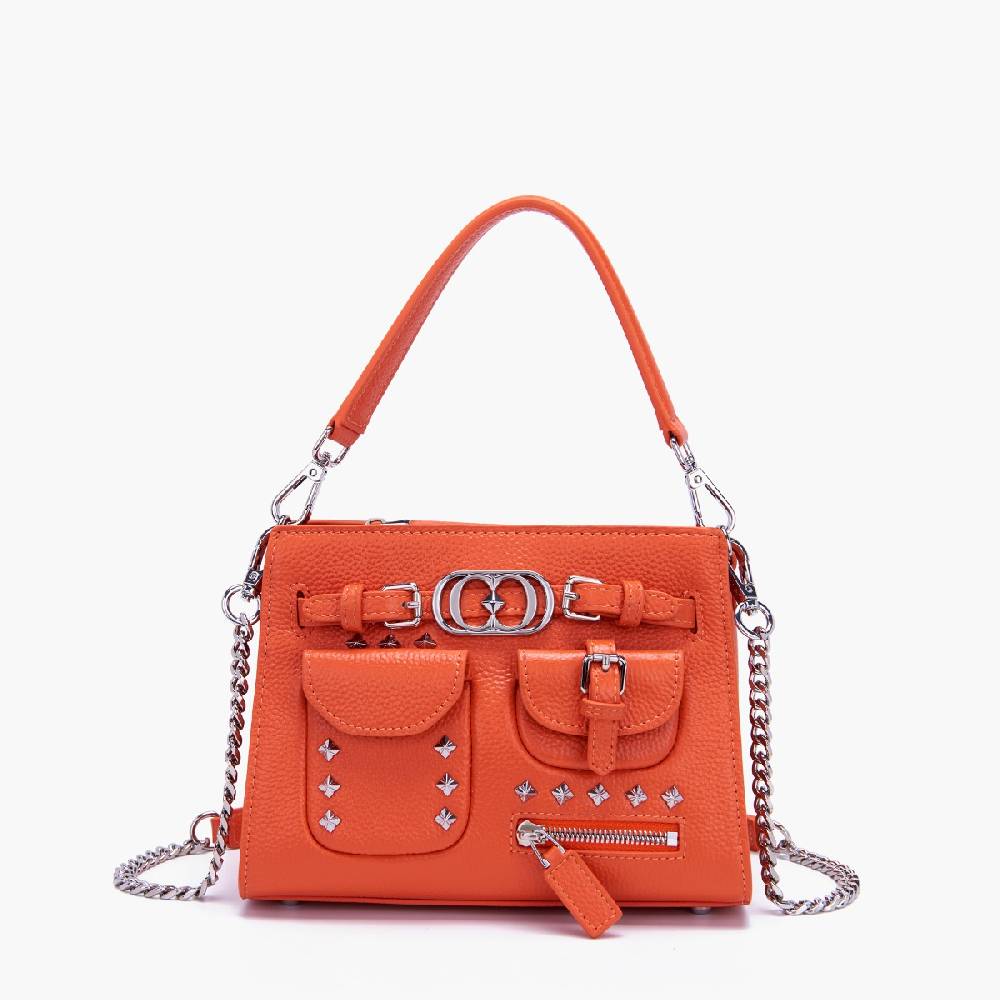 La Carrie BORSA SHOPPING ROCK ARANCIONE