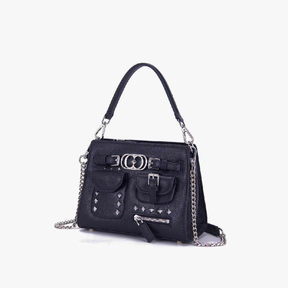 La Carrie BORSA SHOPPING ROCK NERA