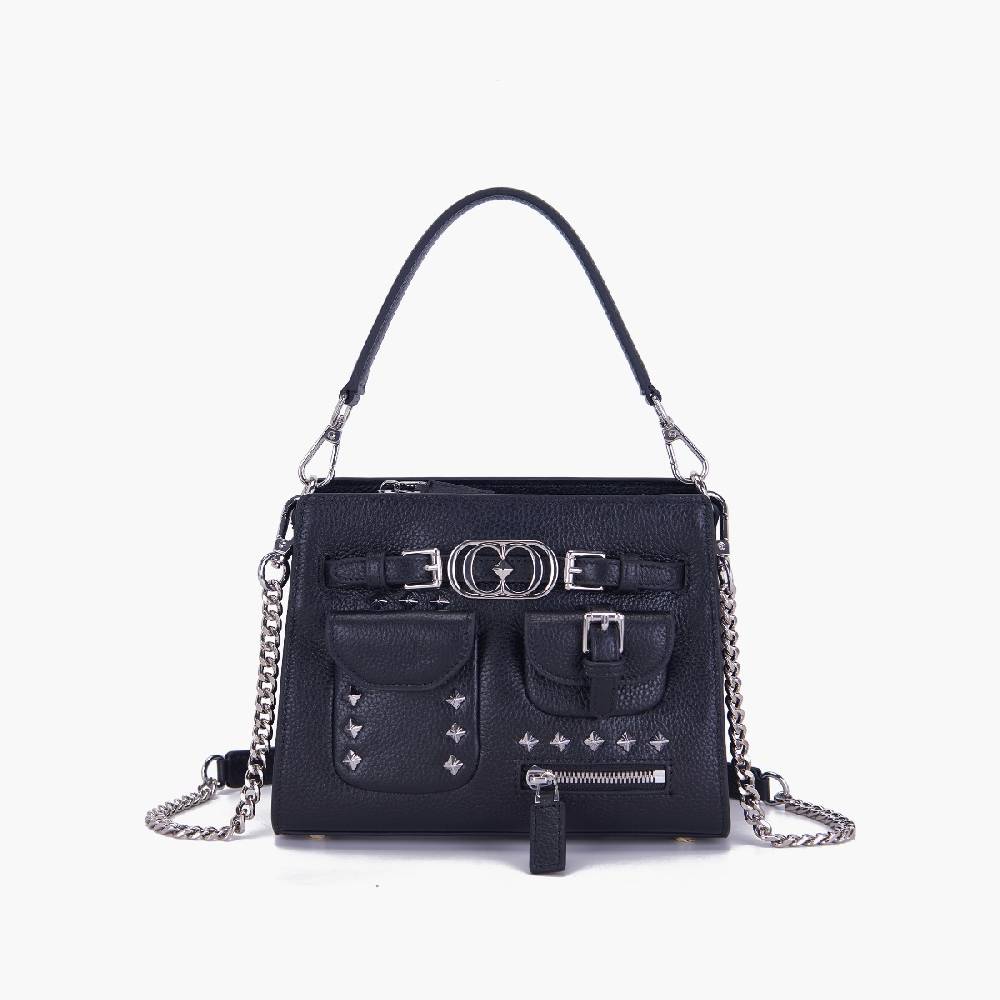 La Carrie BORSA SHOPPING ROCK NERA