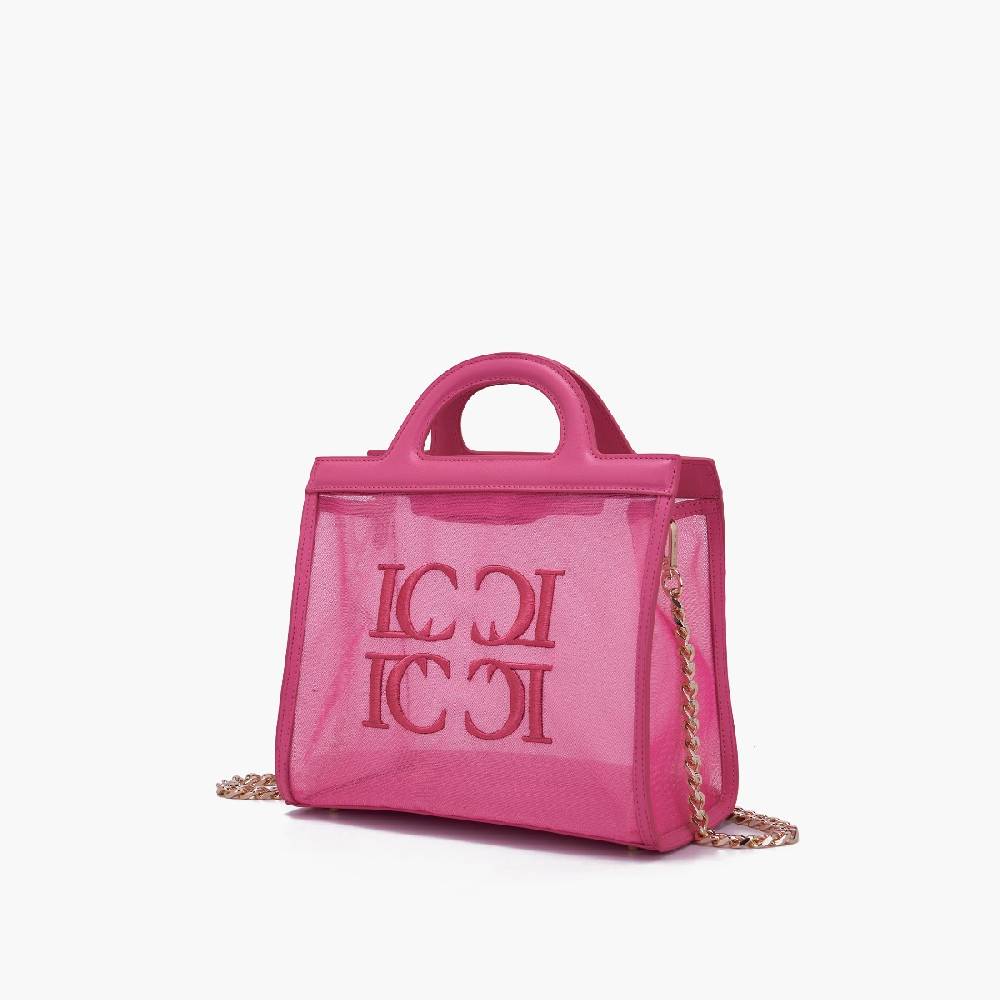 La Carrie BORSA SHOPPING SQUARE PINK