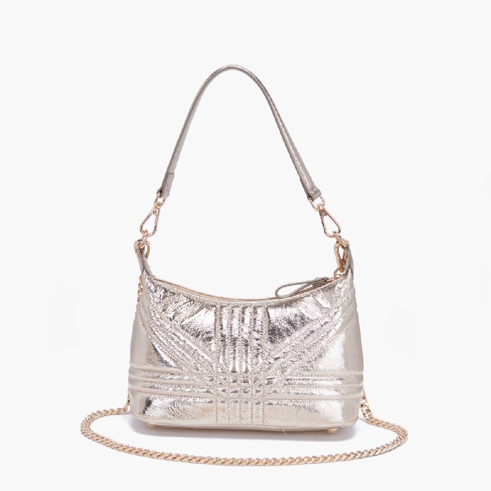 La Carrie MINI BORSA A SPALLA SHINY GOLD