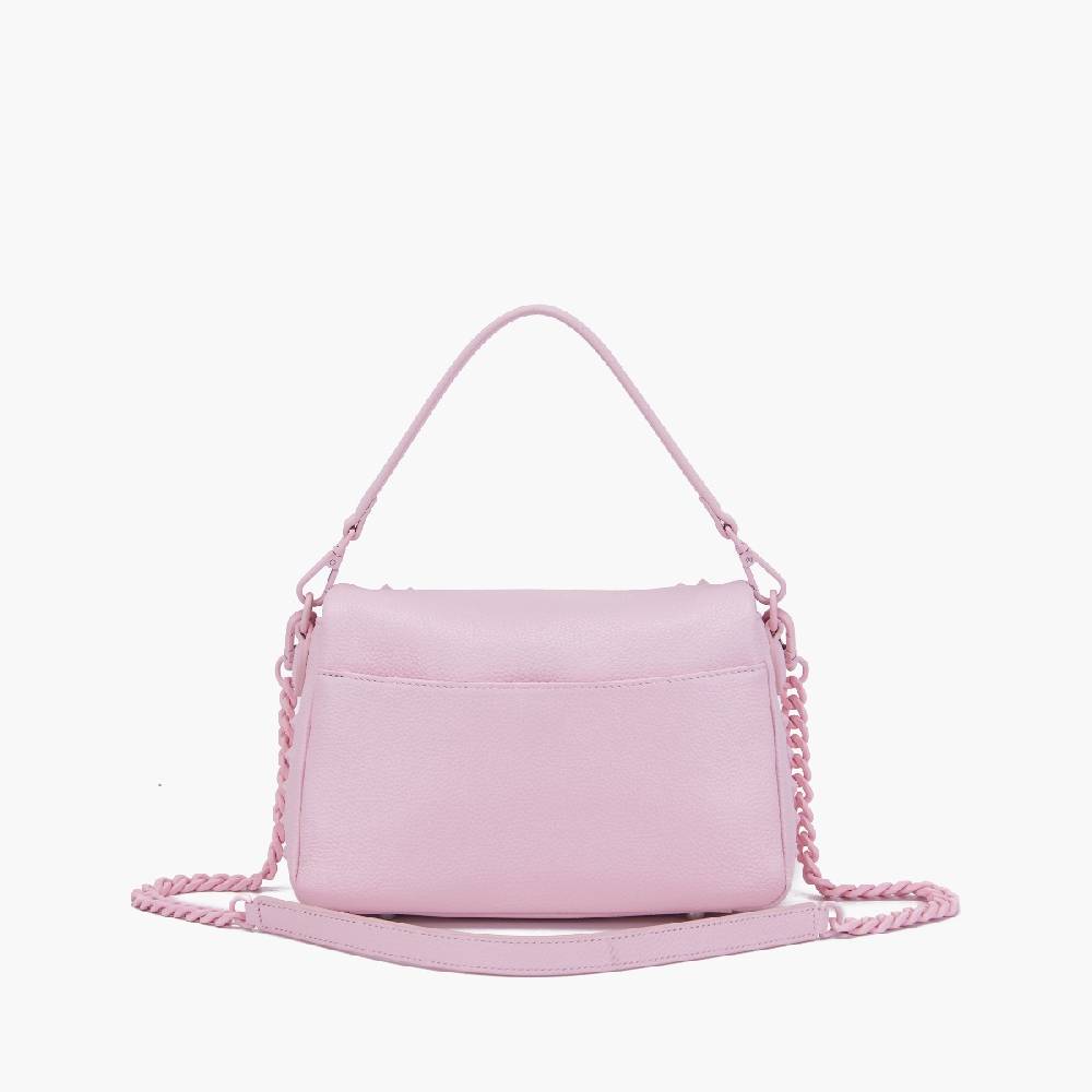 La Carrie PINK HAND BAG IN TUMBLED LEATHER