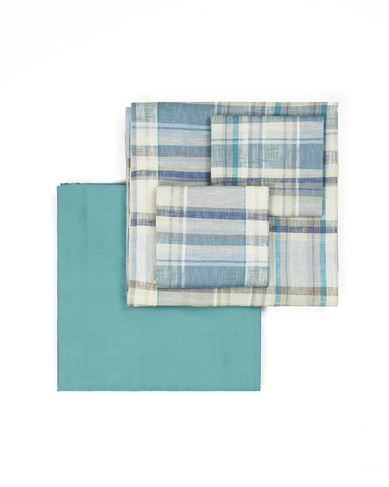 Lanerossi Madras Set Lenzuola In Raso Di Cotone