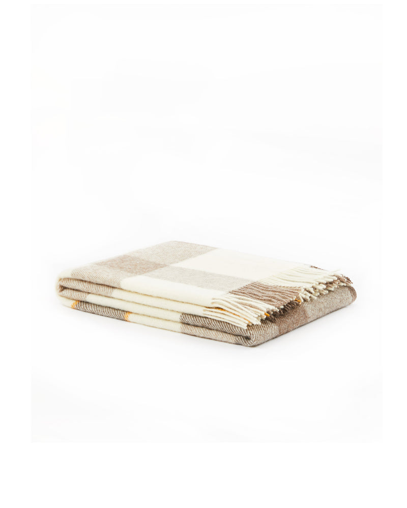 Lanerossi Natural Check Plaid In Pura Lana Vergine