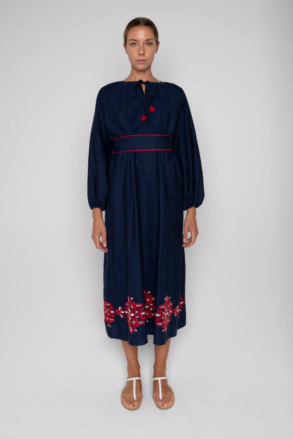 Lavi Abito Azzurra Ricamo