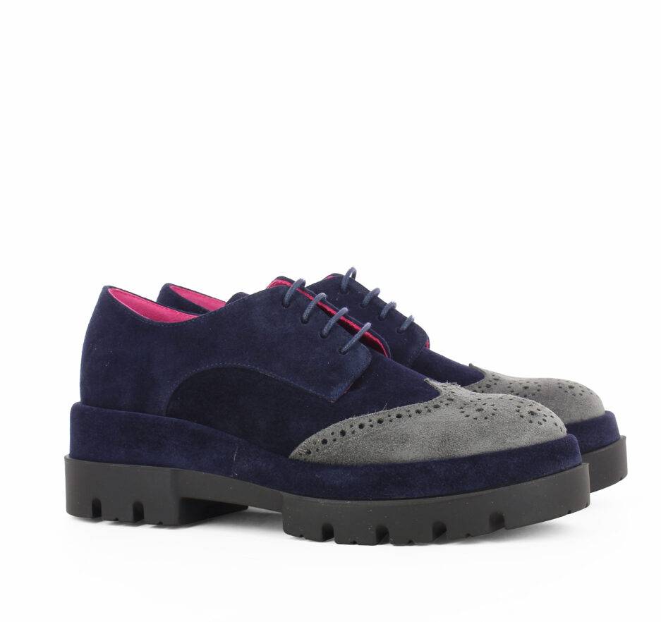 Le Babe ALLACCIATE IN SCAMOSCIATO BLU