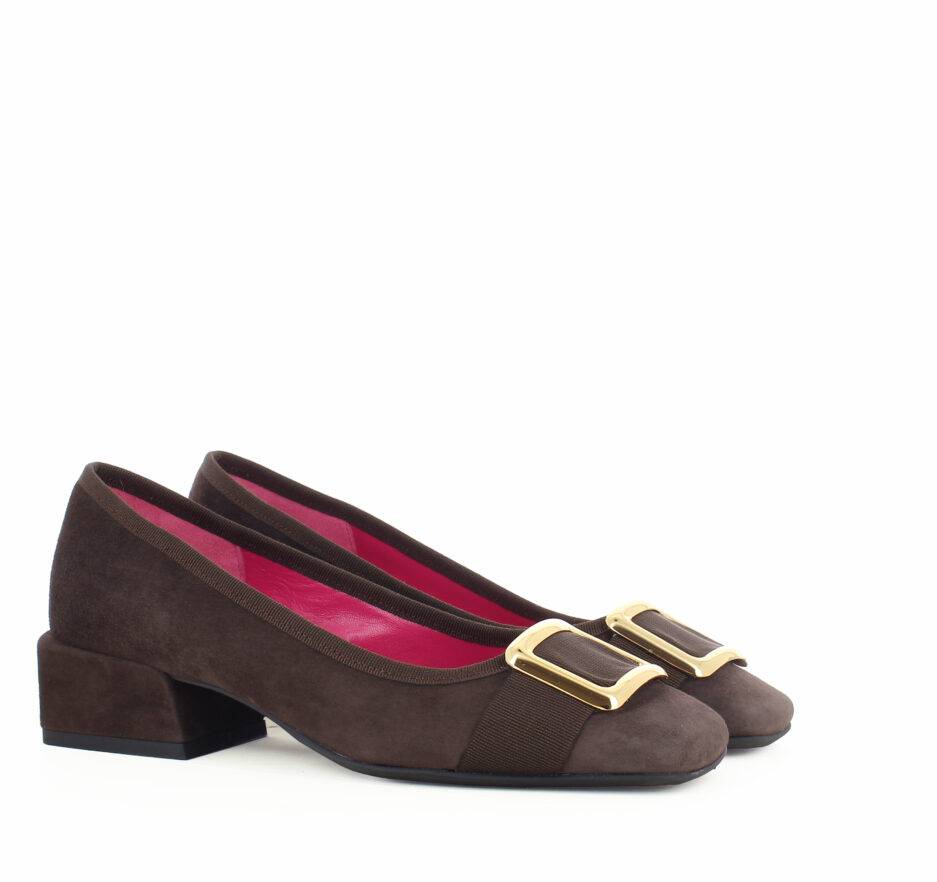 Le Babe BALLERINE IN VELOUR TESTA DI MORO